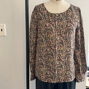 Silk puff sleeve blouse